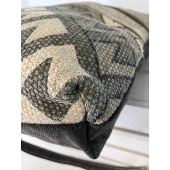 MYRA BAG MEDIUM GRAY, IVORY PRINTED CANVAS CROSSBODY BAG - Picture 7 of 16